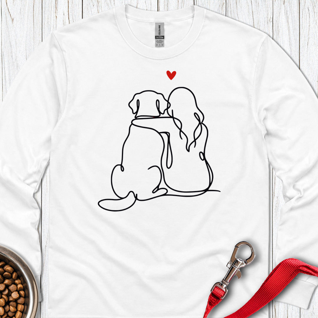 Labrador and Girl Love Long Sleeve White