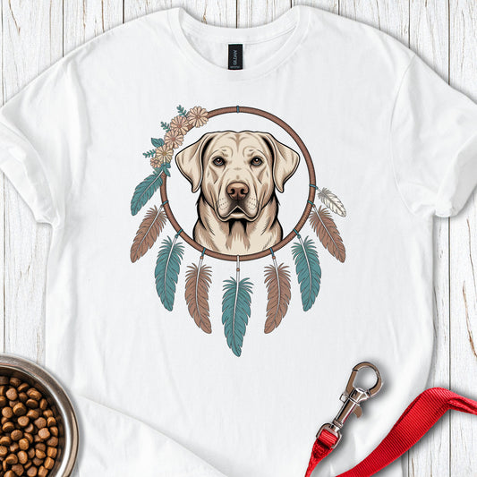Labrador Boho Dreamcatcher White