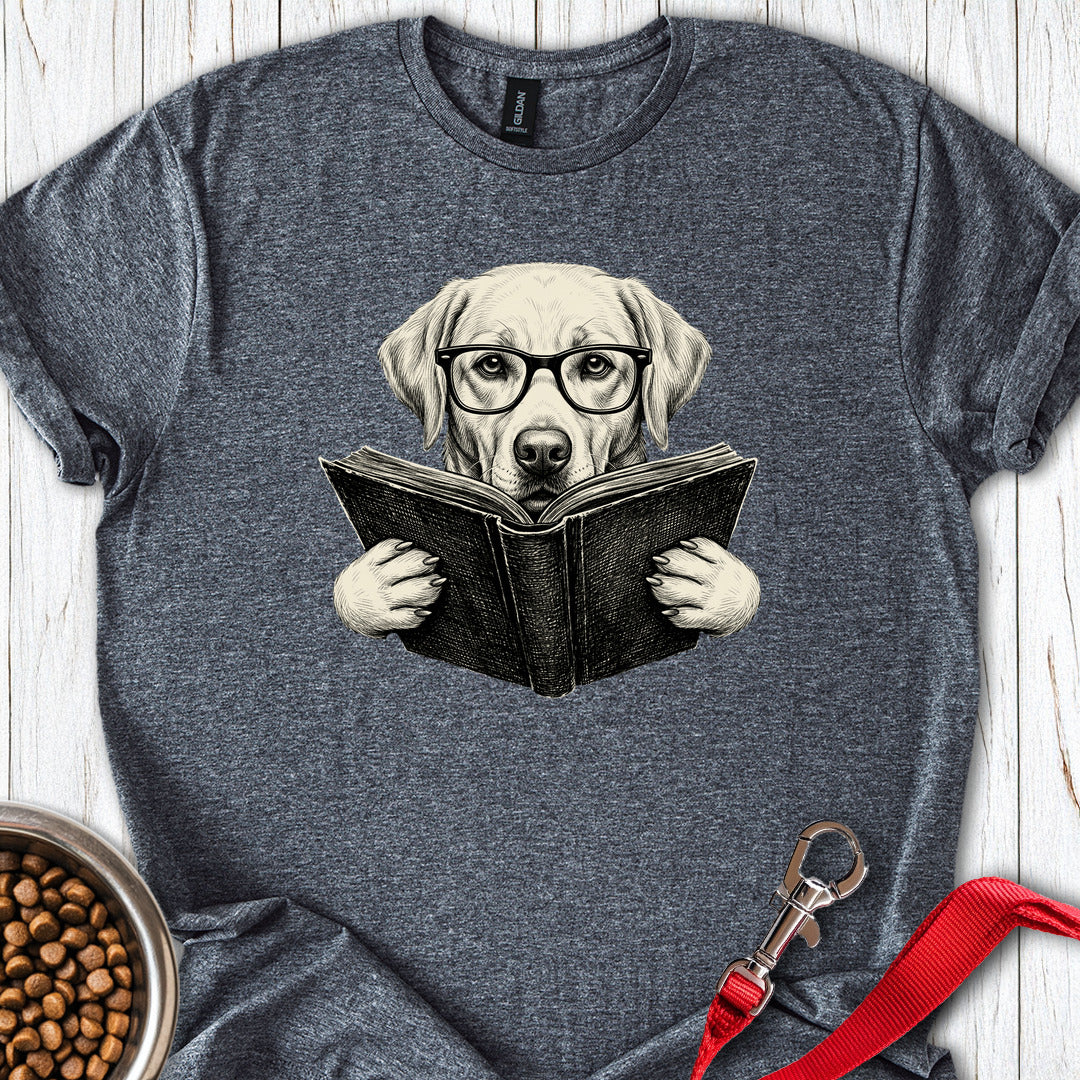 Labrador Book Lover Dark Heather