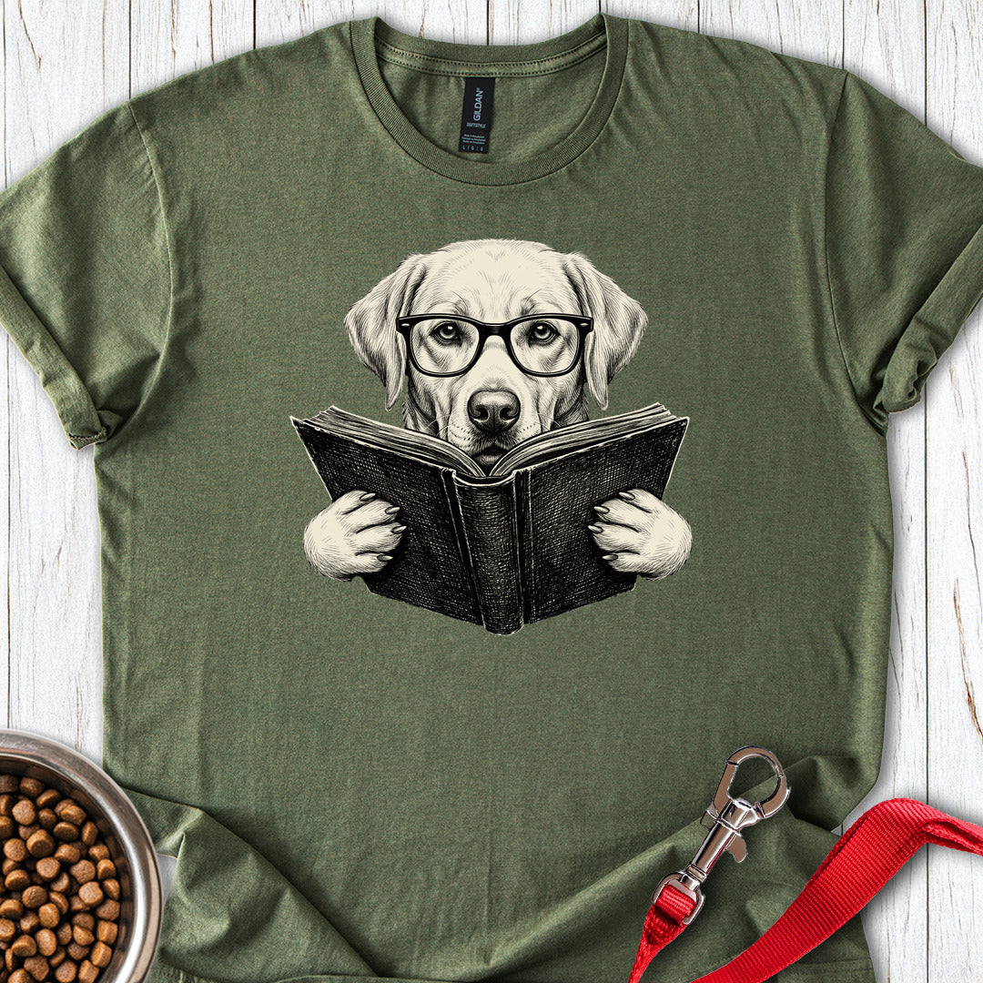 Labrador Book Lover Military Green