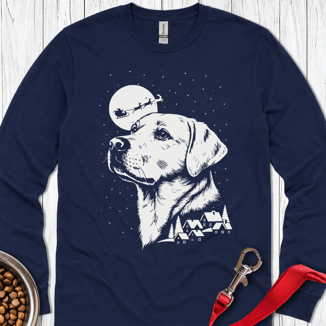 Labrador Christmas Eve Long Sleeve Navy