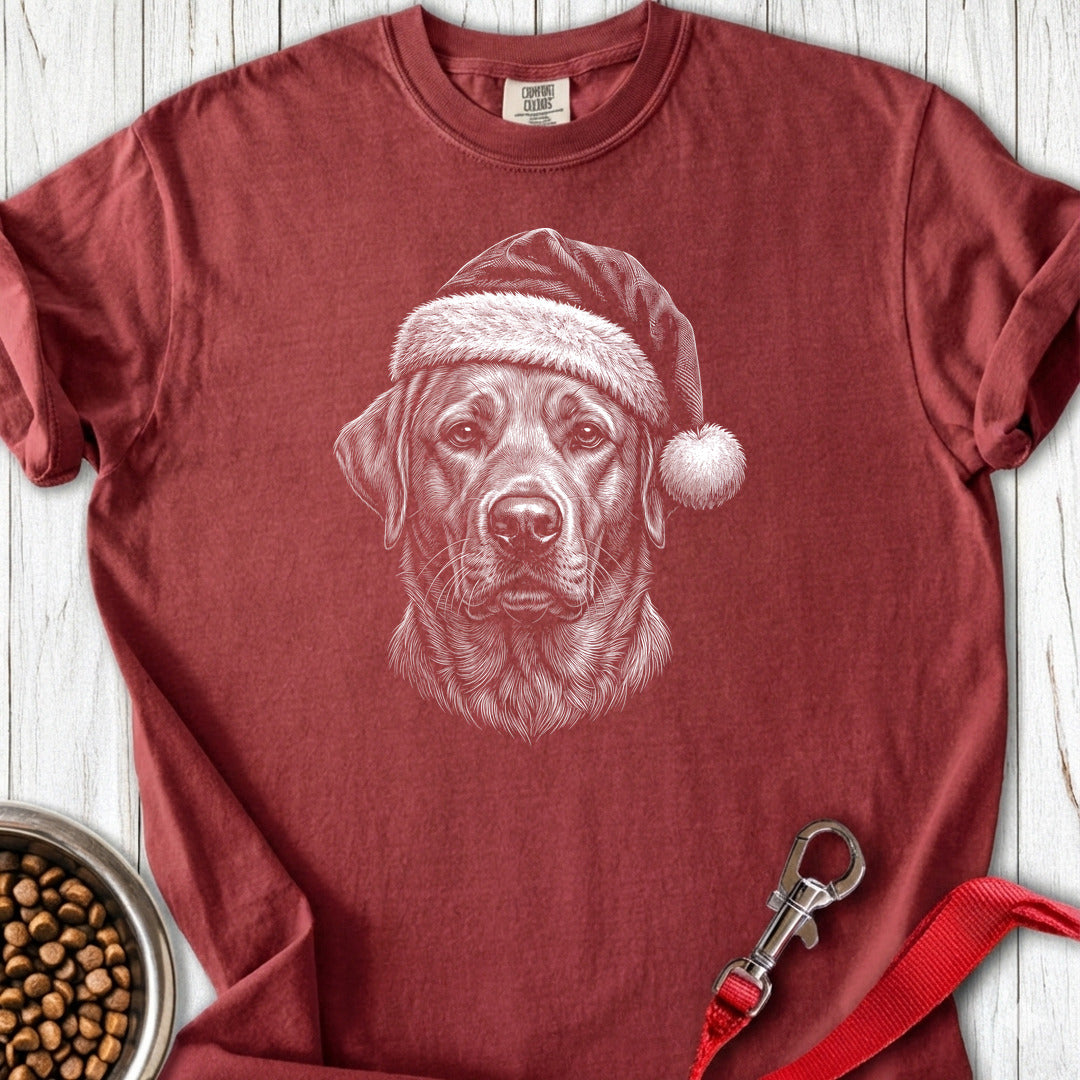 Labrador Christmas Santa Hat Premium Tee Brick