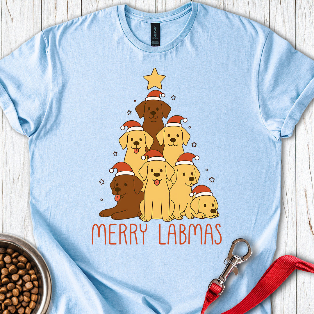 Labrador Christmas Tree Light Blue