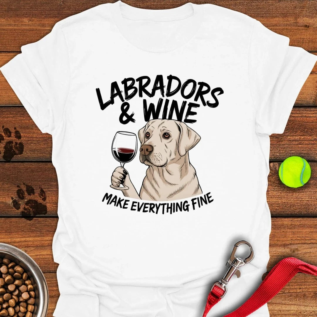 Labradors & Wine T-Shirt White