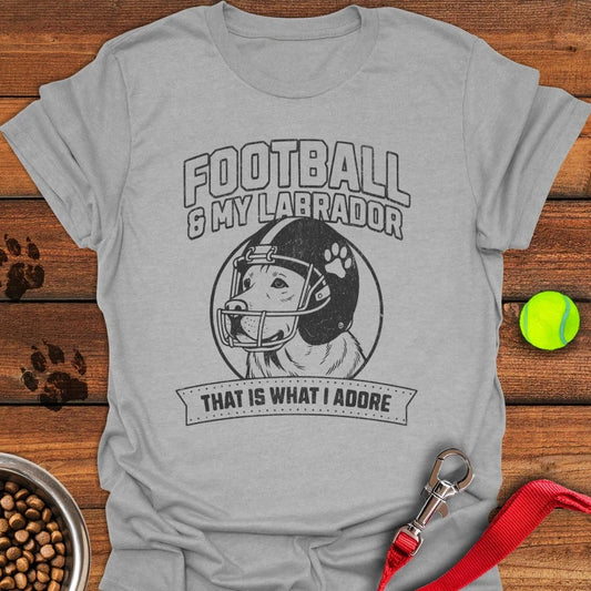 Football & My Labrador T-Shirt Sport Grey
