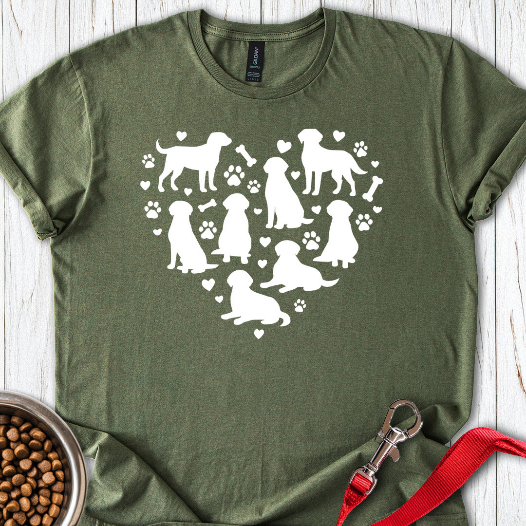 Labrador Heart Military Green