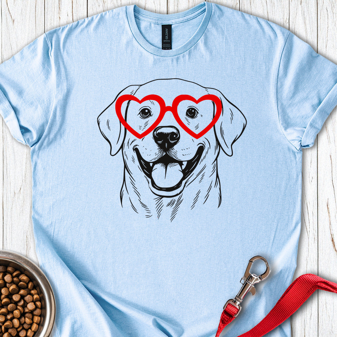 Labrador Love Glasses Light Blue
