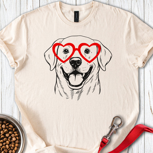 Labrador Love Glasses Natural