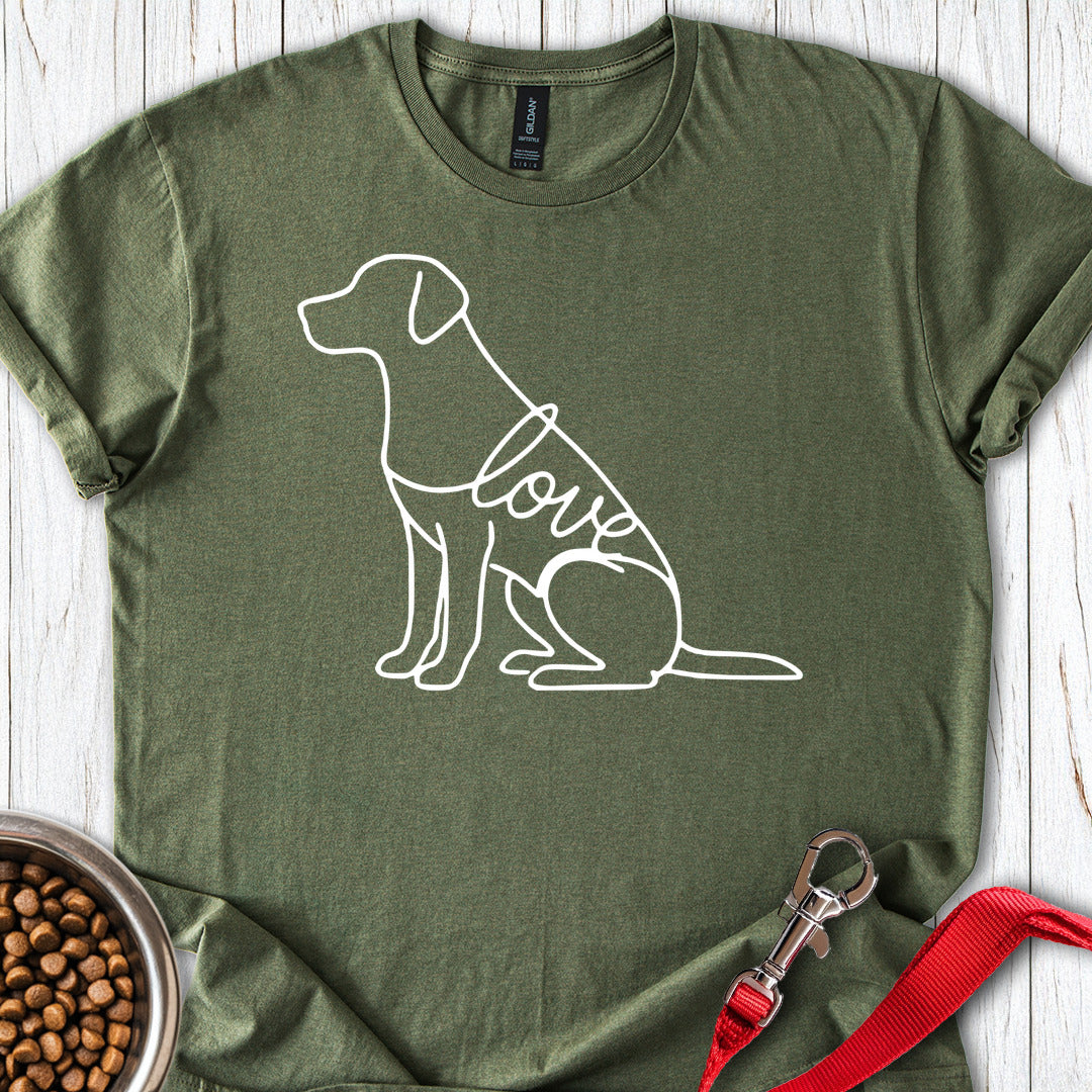 Labrador Love Lineart Military Green