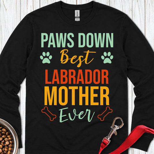 Labrador Mother Long Sleeve — Black