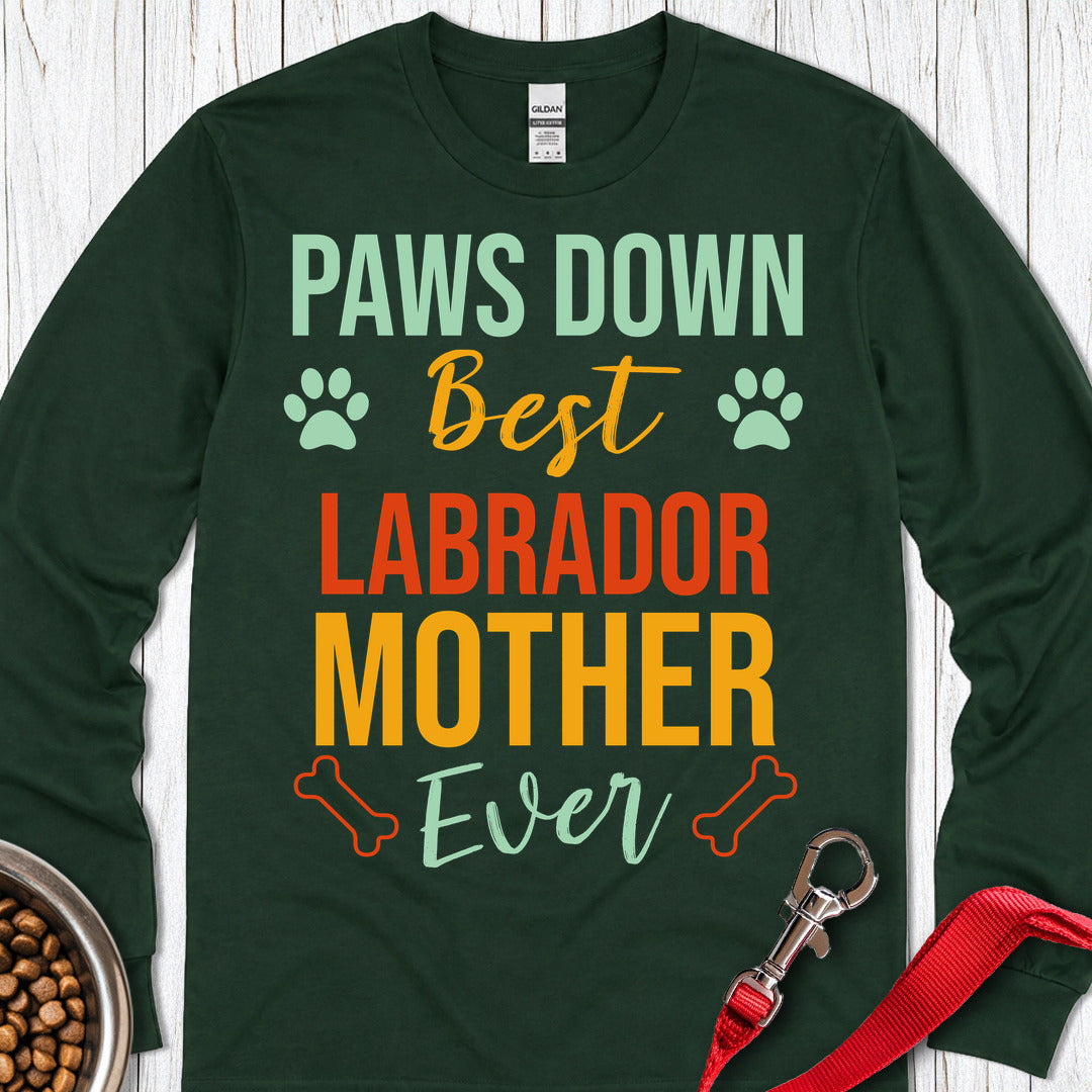 Labrador Mother Long Sleeve — Forest Green