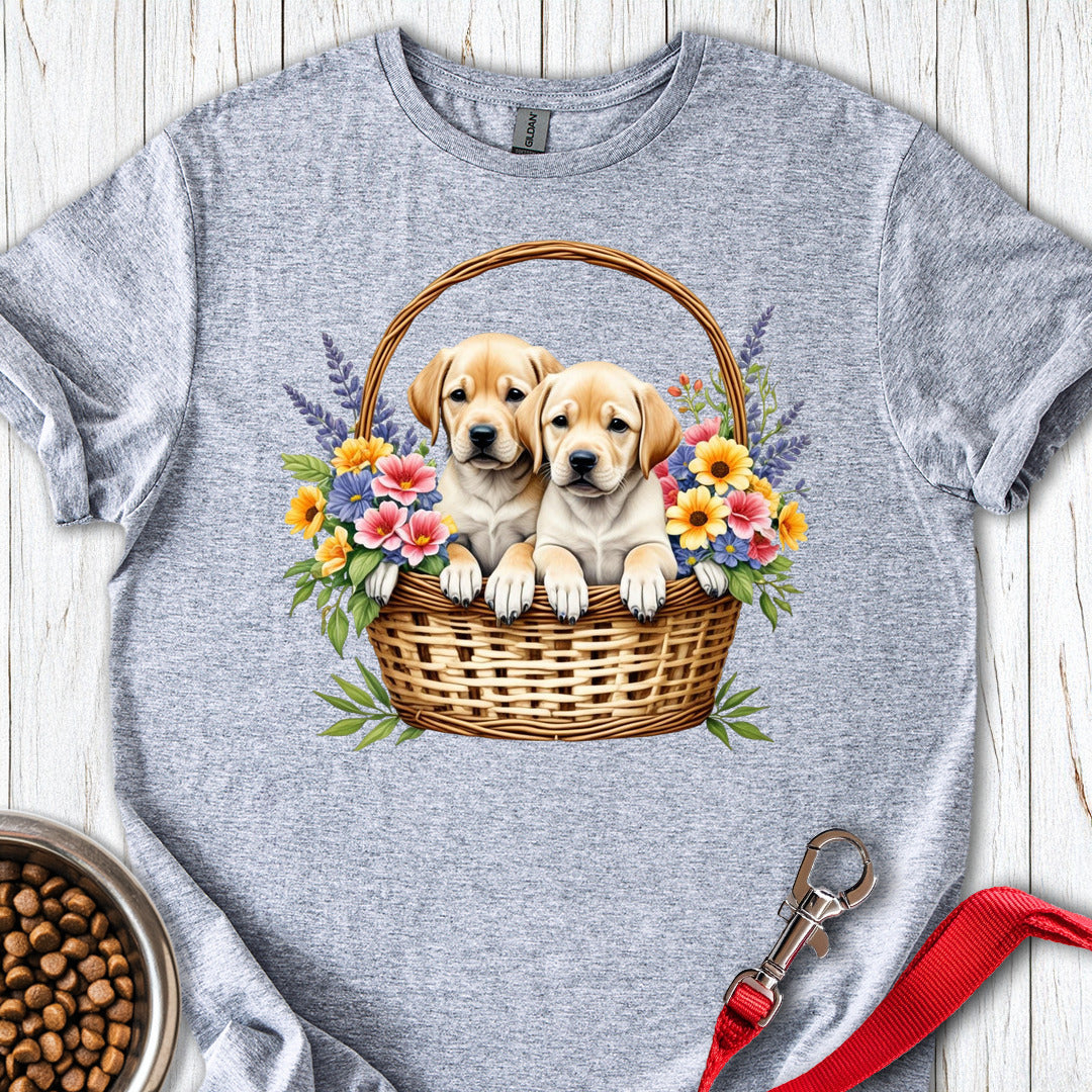 Labrador Puppies in Basket Sport Grey