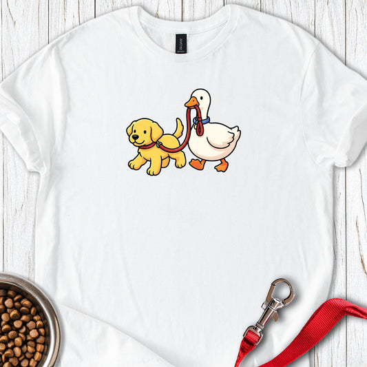 Labrador Puppy and Goose White