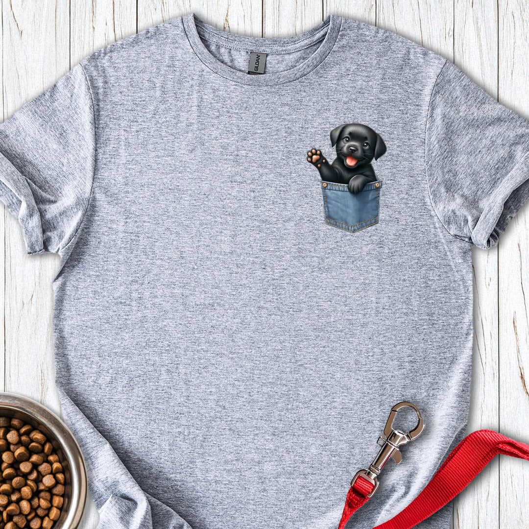 Labrador Puppy in Fake Pocket Sport Grey