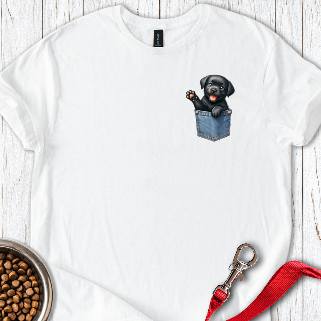 Labrador Puppy in Fake Pocket White