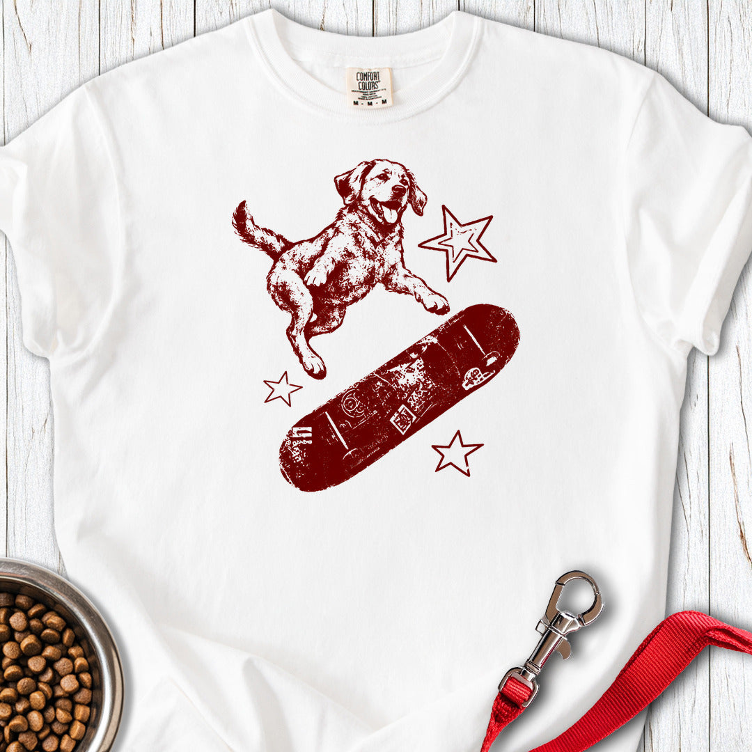 Labrador Skateboard Y2K Premium Tee White
