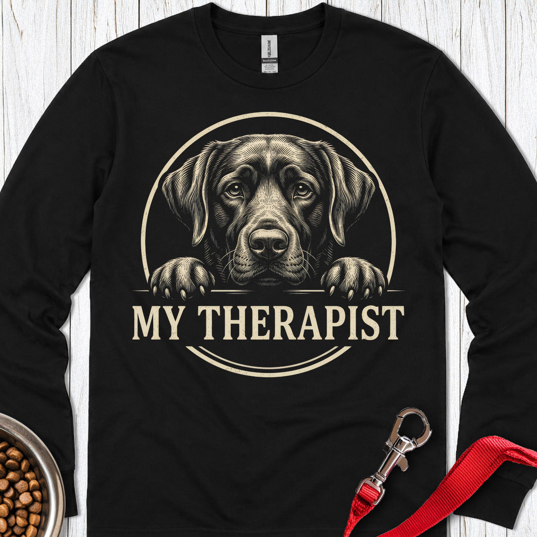 Labrador Therapist Long Sleeve — Black