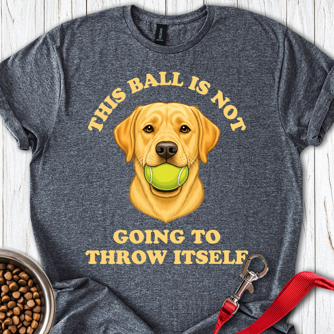 Labrador Throw The Ball Dark Heather