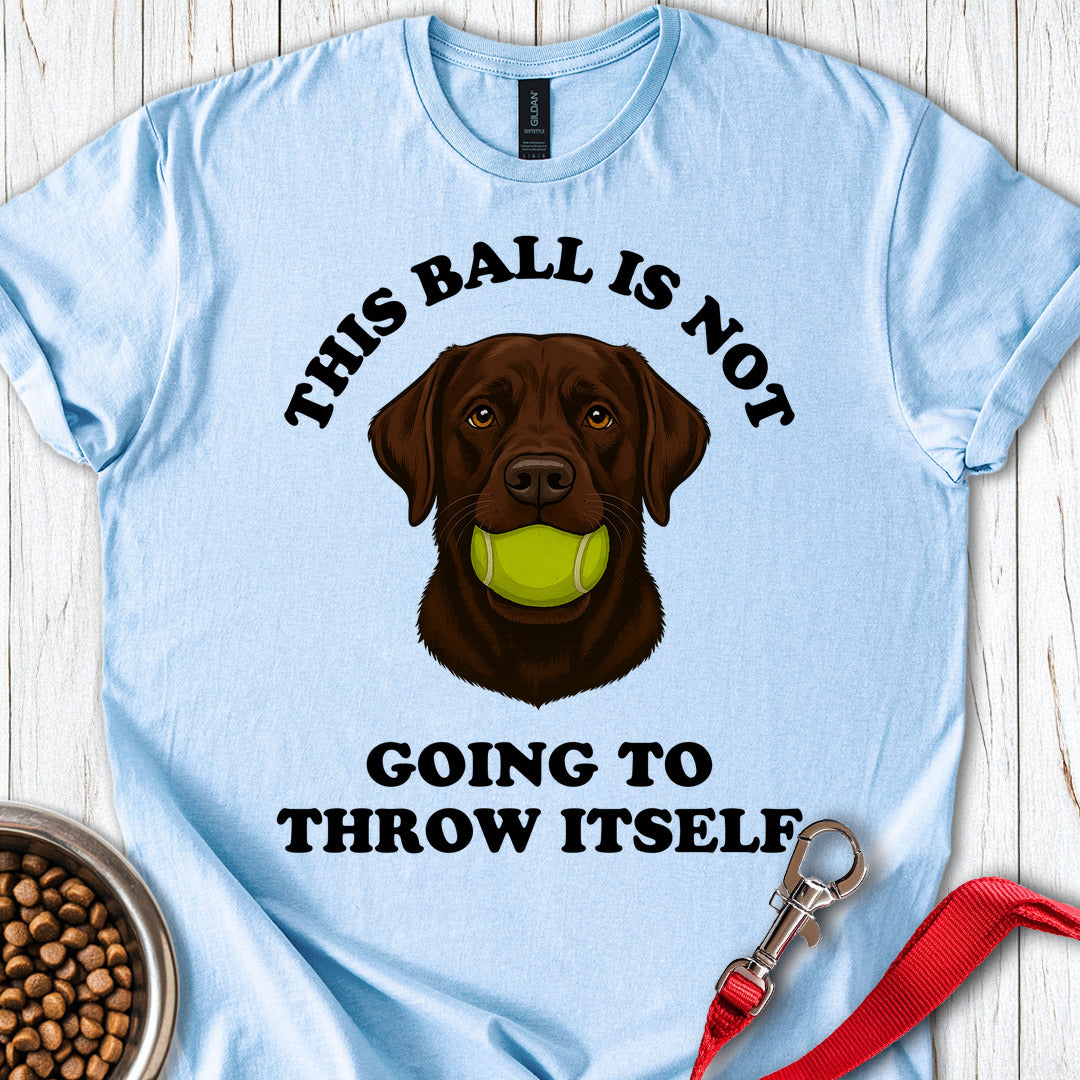 Labrador Throw The Ball Light Blue