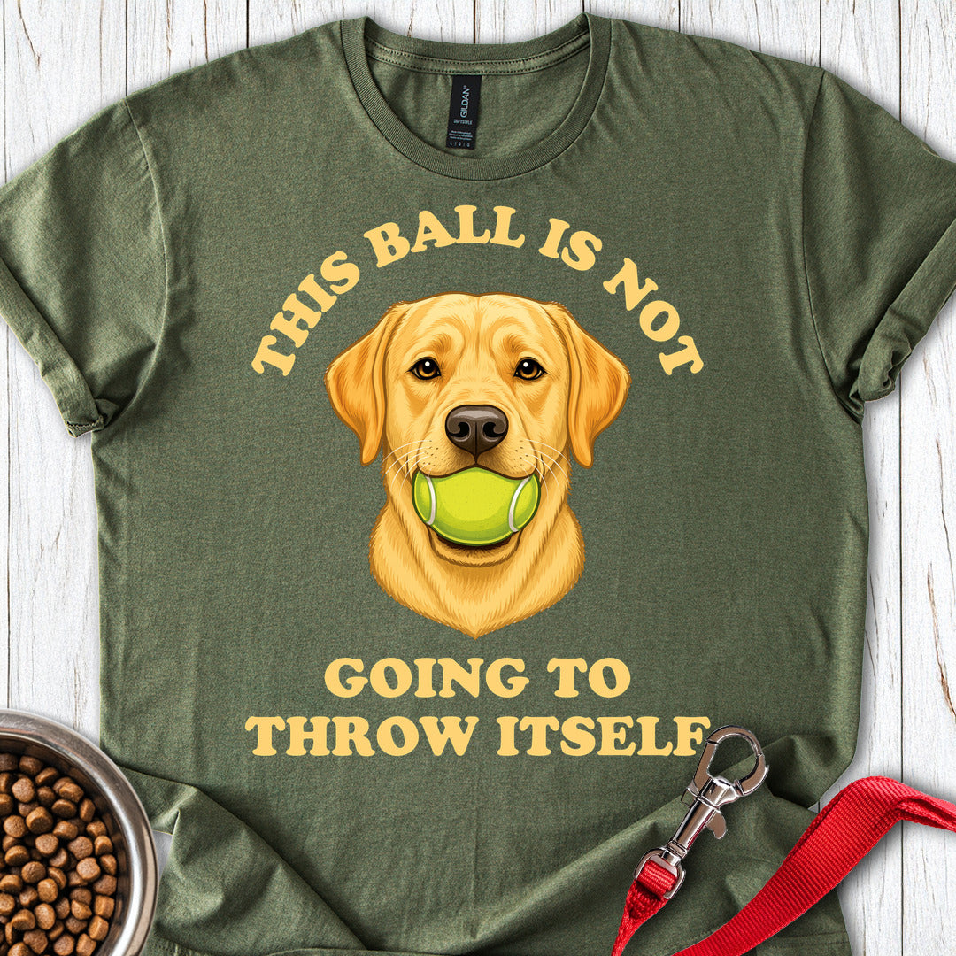 Labrador Throw The Ball Military Green