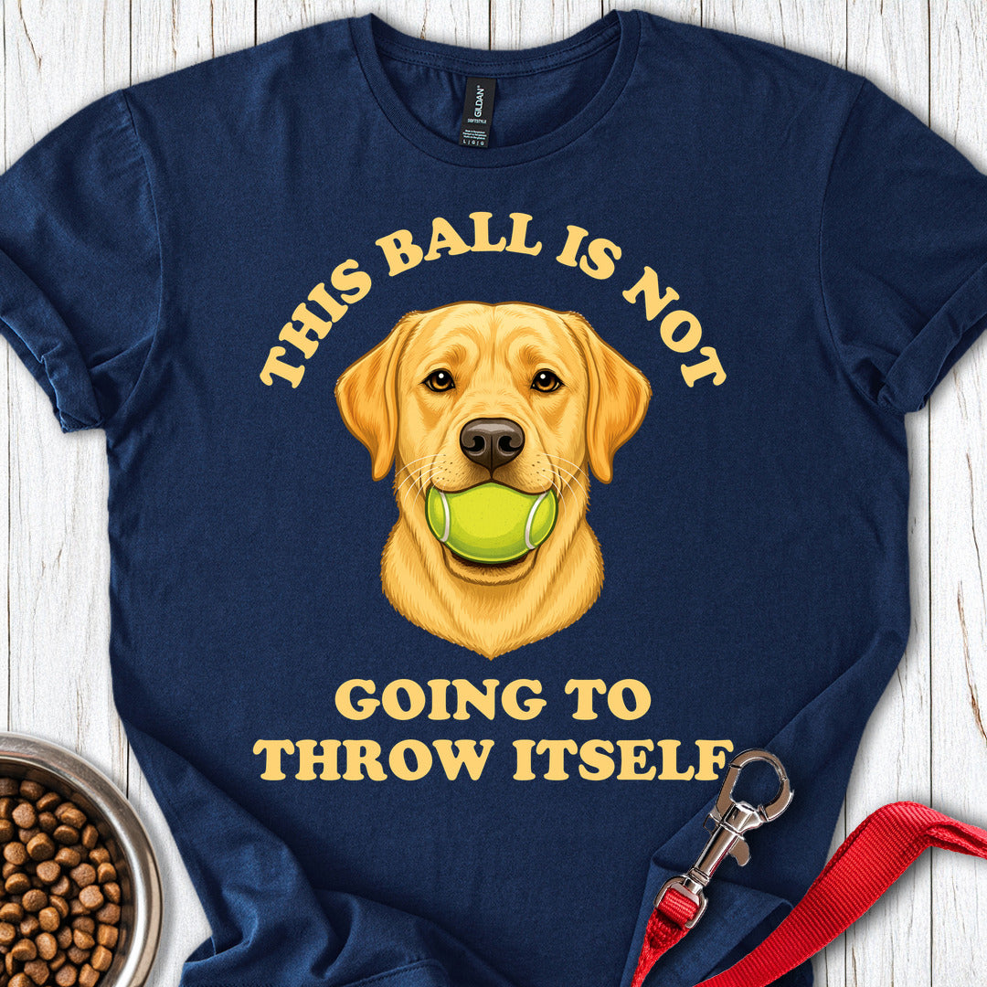 Labrador Throw The Ball Navy