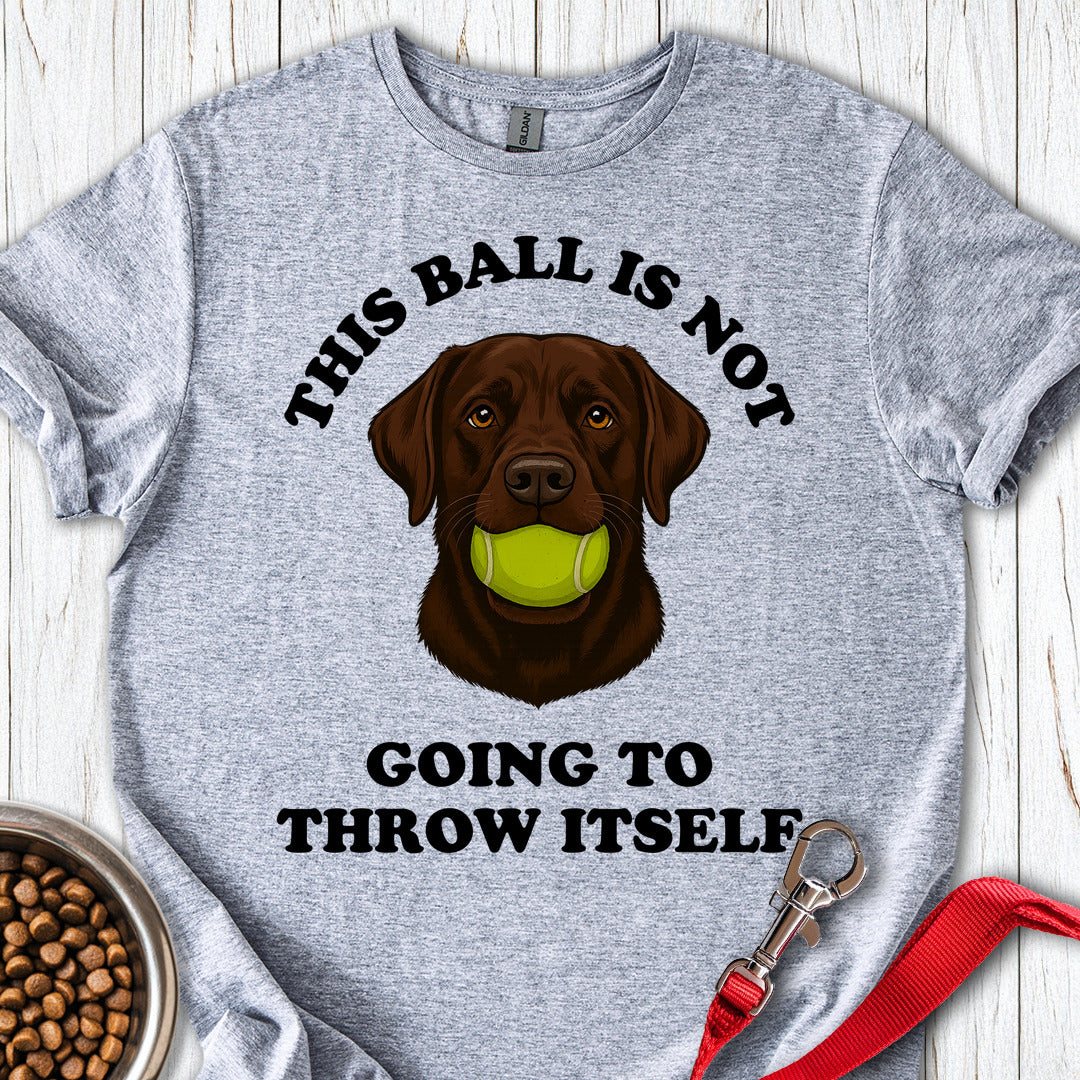 Labrador Throw The Ball Sport Grey