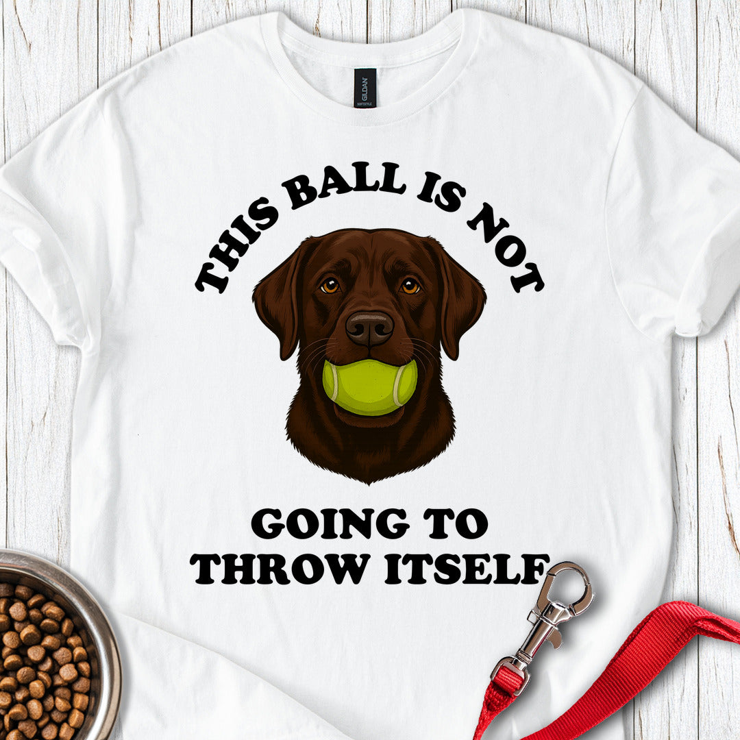 Labrador Throw The Ball White