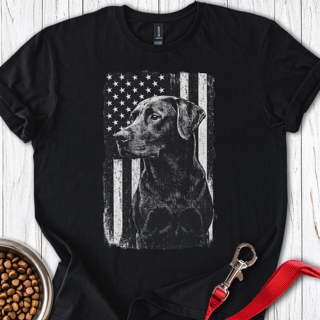 Labrador USA Flag Black