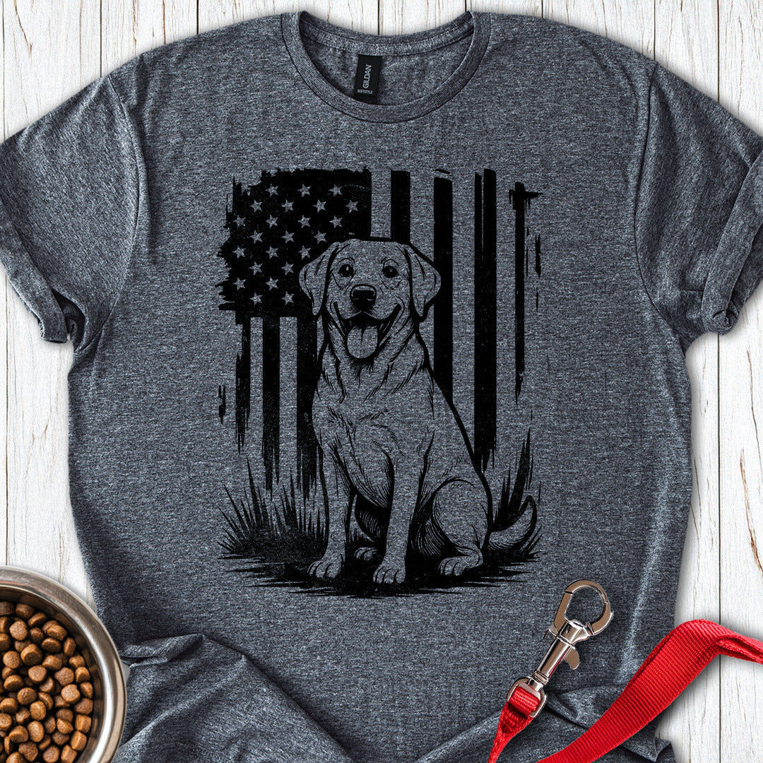 Labrador USA Flag Dark Heather