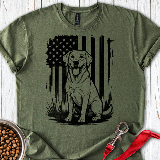 Labrador USA Flag Military Green