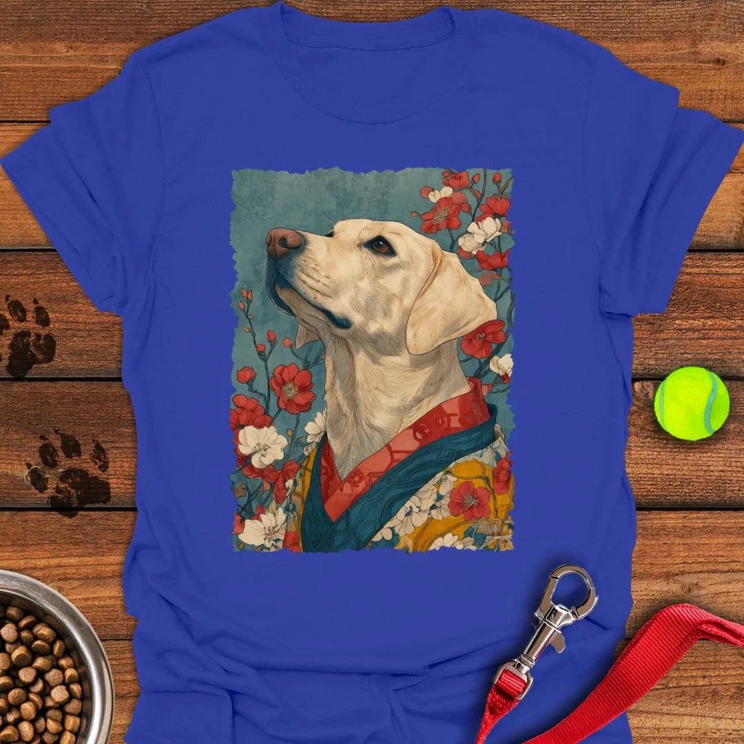 Yellow Labrador Japanese Art T-Shirt Royal