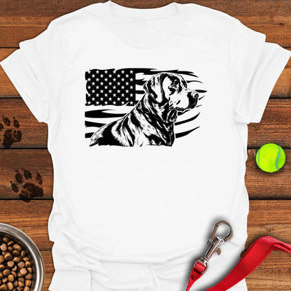 Labrador USA Flag T-Shirt White