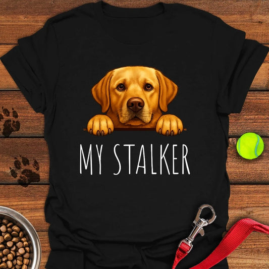 My Stalker Yellow Labrador T-Shirt Black
