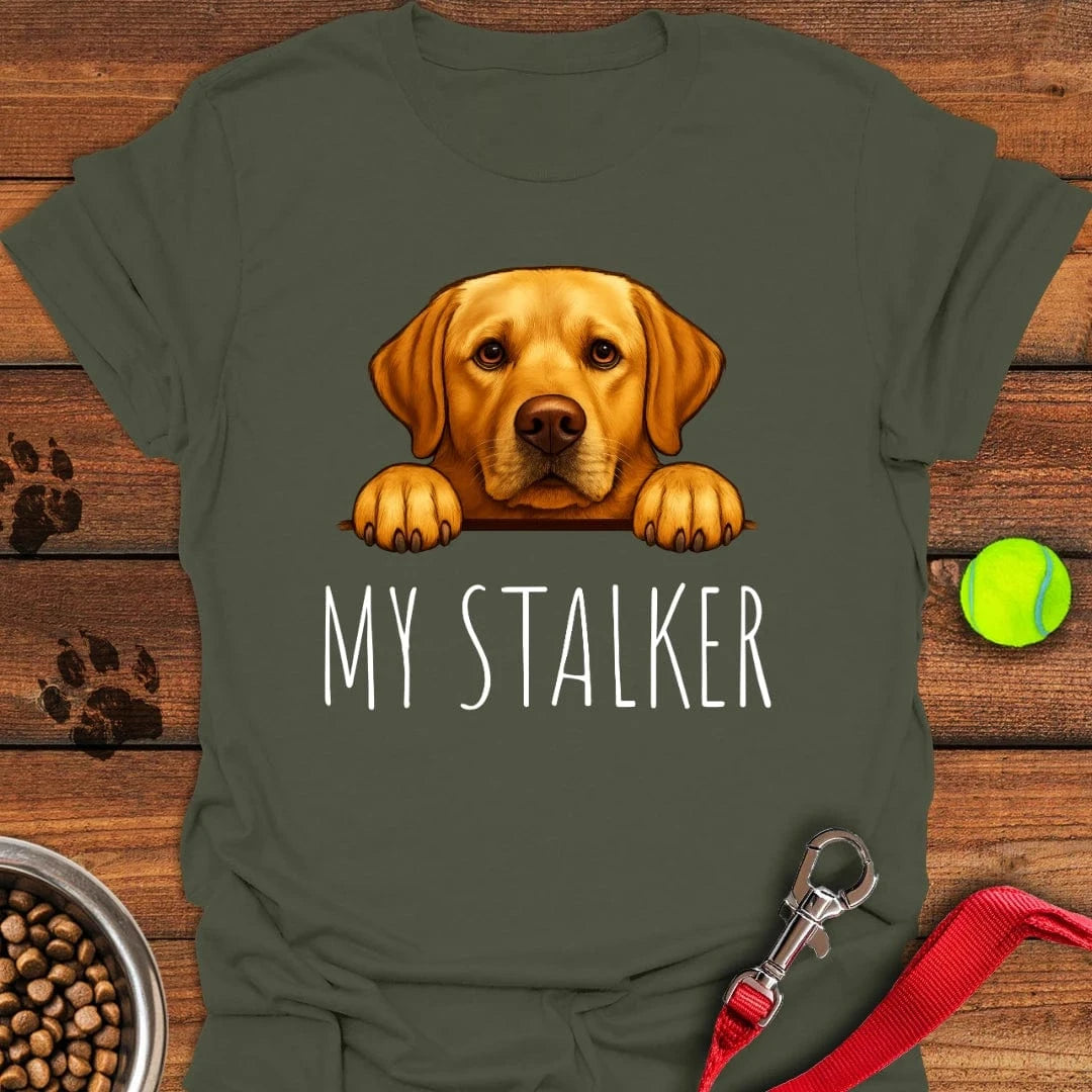 My Stalker Yellow Labrador T-Shirt Military Green