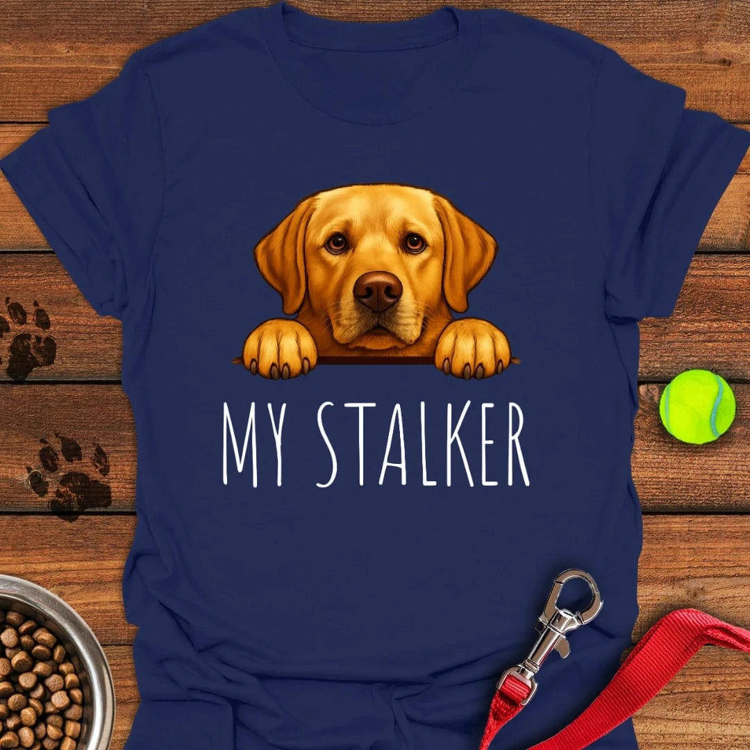 My Stalker Yellow Labrador T-Shirt Navy