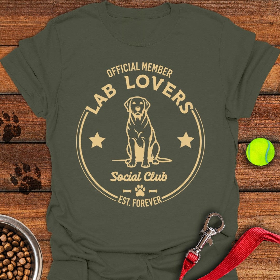 Lab Lovers Social Club T-Shirt Military Green