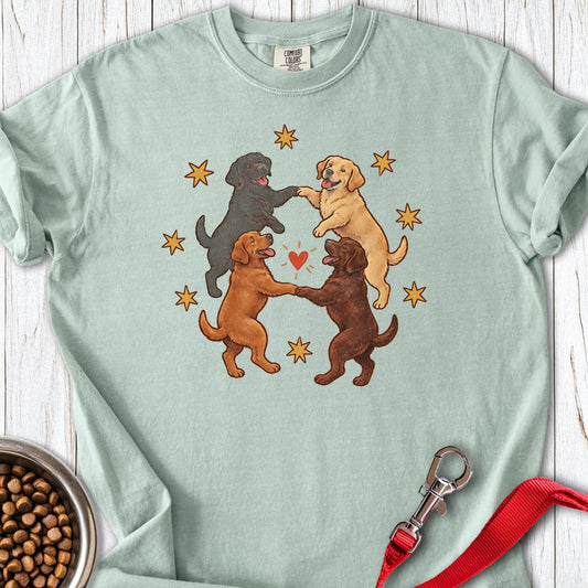 Labradors Dancing Premium Tee Bay