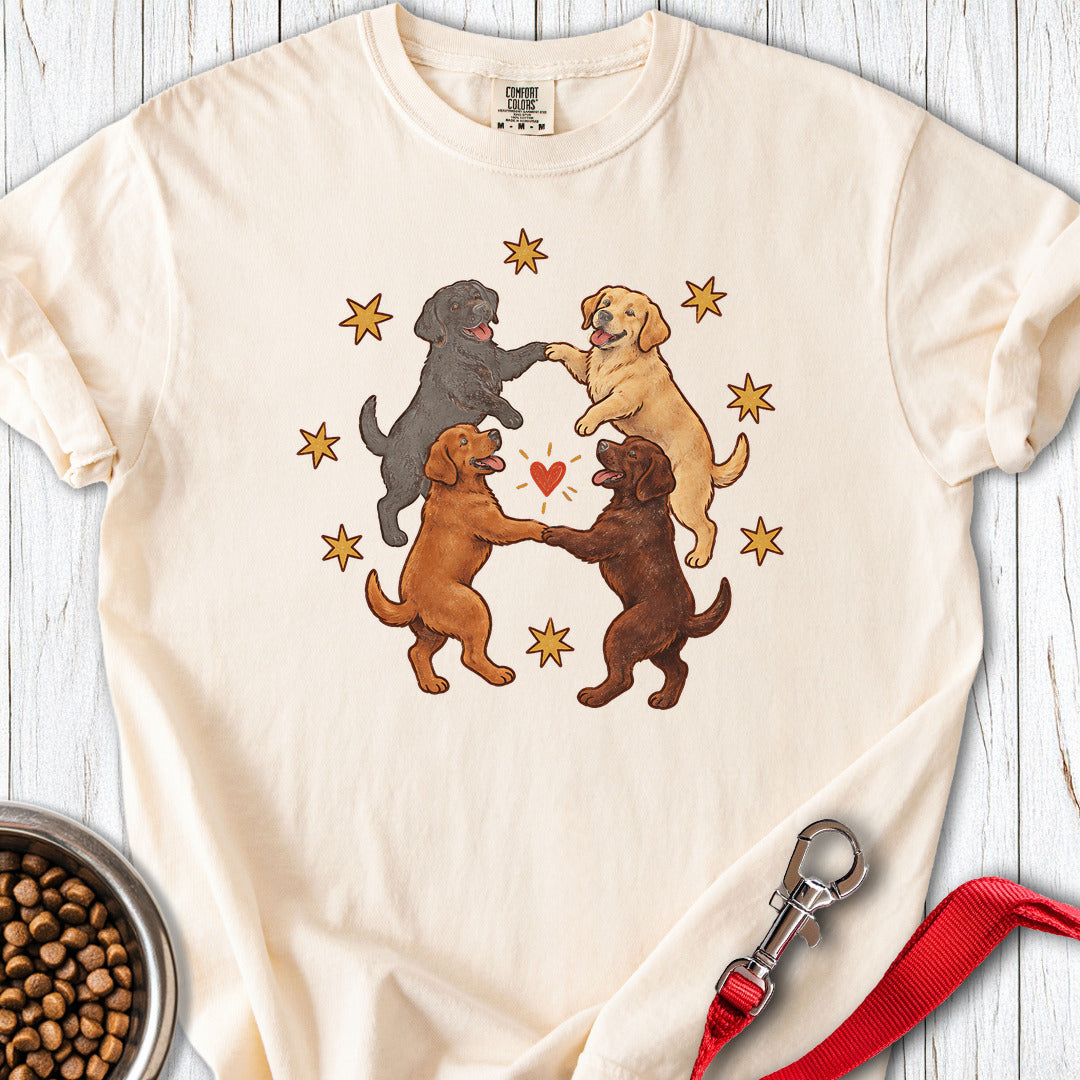 Labradors Dancing Premium Tee Ivory