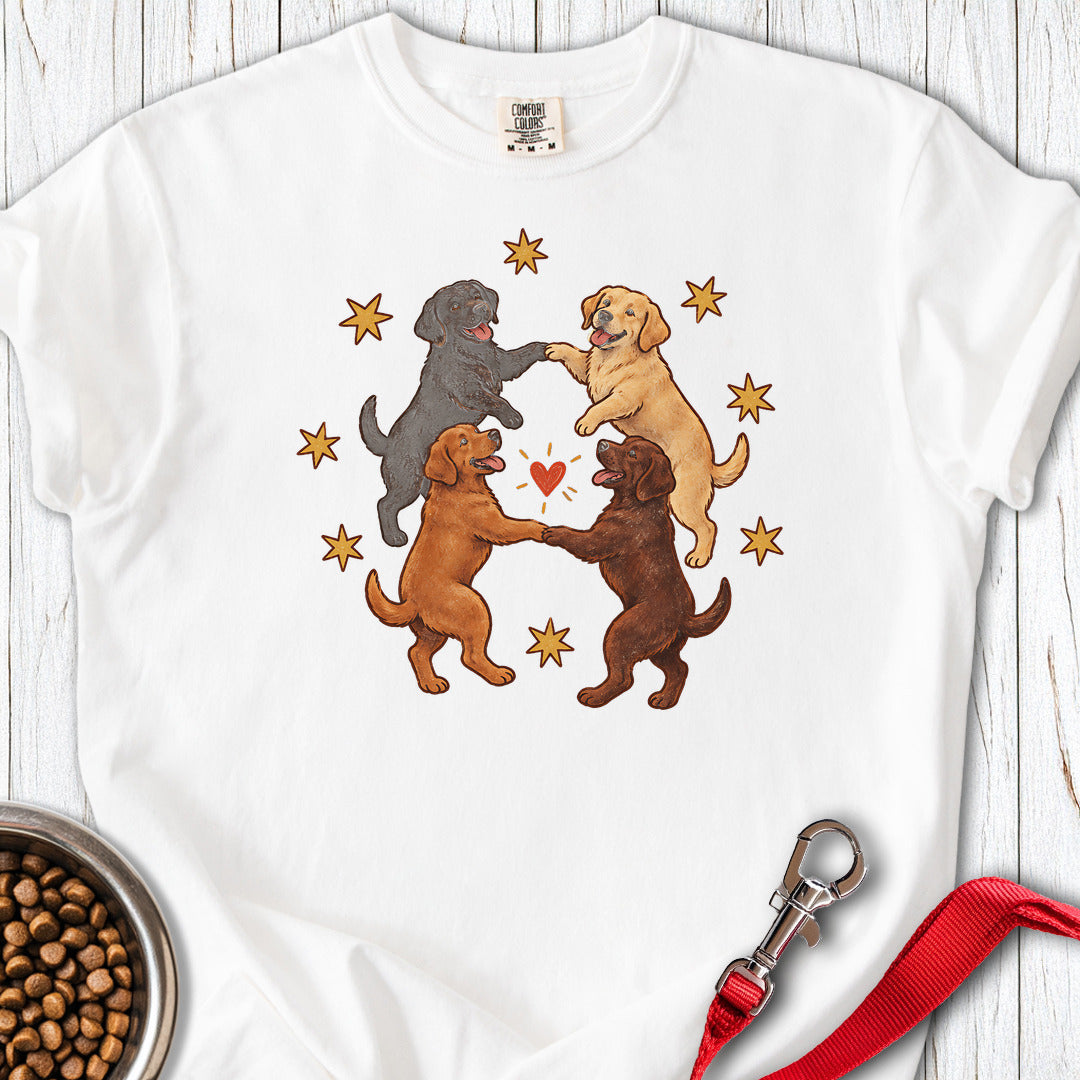 Labradors Dancing Premium Tee White