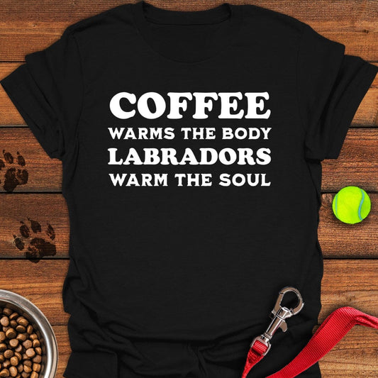 Labradors Warm The Soul T-Shirt Black