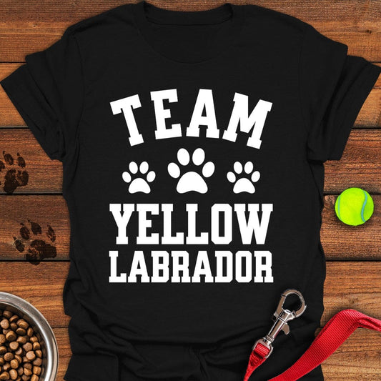 Team Yellow Labrador T-Shirt Black