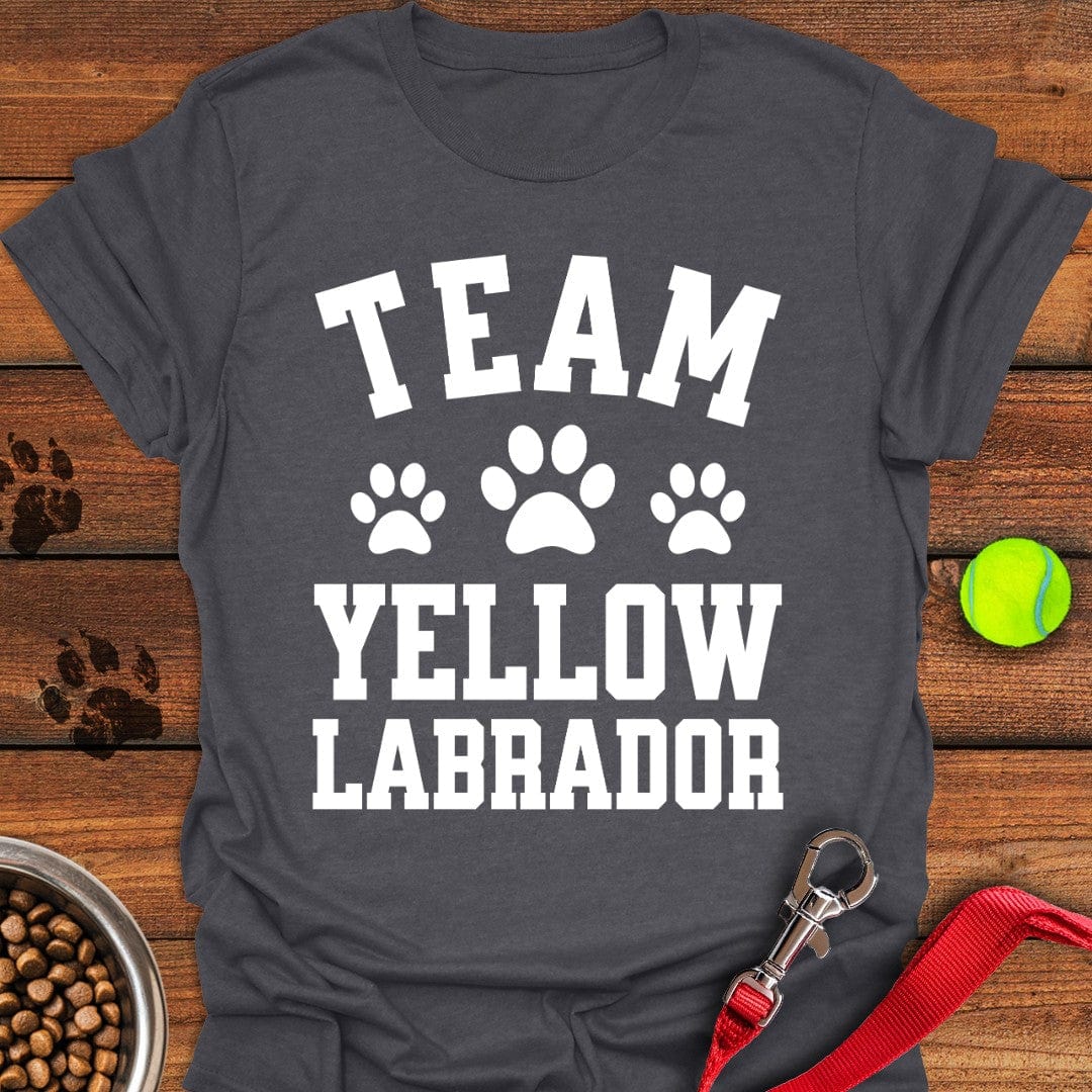 Team Yellow Labrador T-Shirt Dark Heather