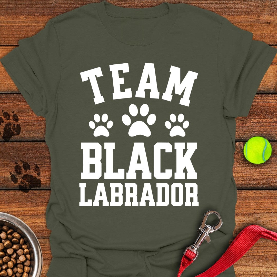 Team Black Labrador T-Shirt Military Green