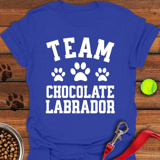 Team Chocolate Labrador T-Shirt Royal
