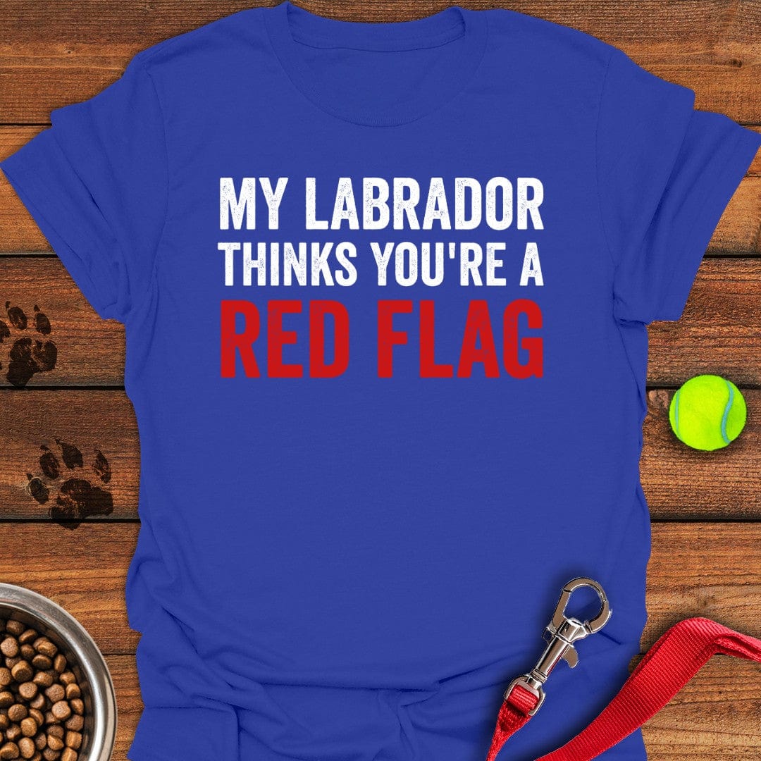 Red Flag Labrador T-Shirt Royal