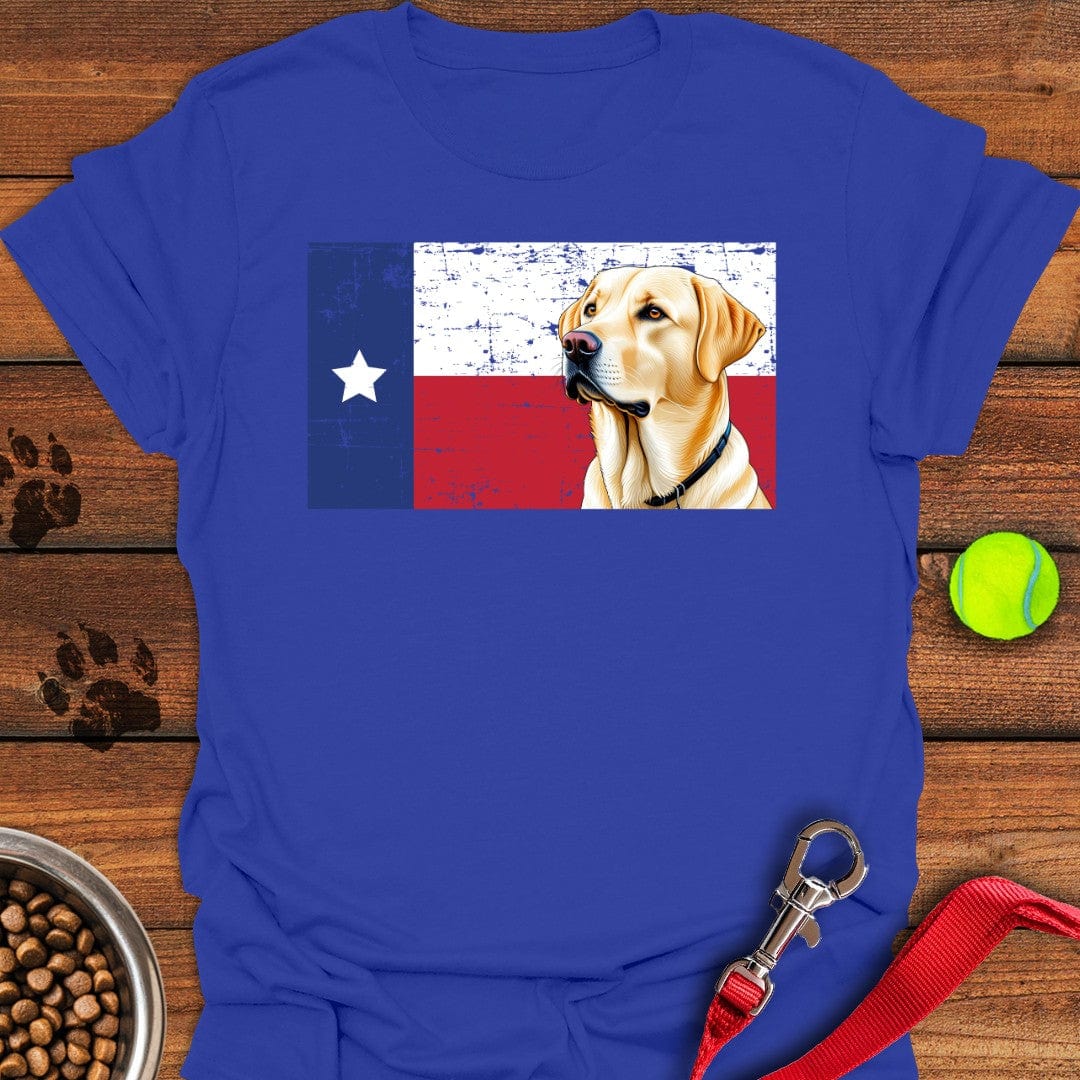 Yellow Labrador Texas Flag Royal