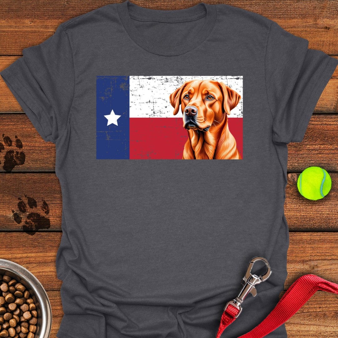 Fox Red Labrador Texas Flag Dark Heather