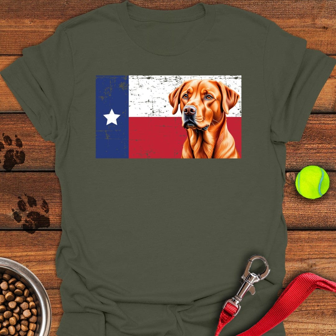 Fox Red Labrador Texas Flag Military Green
