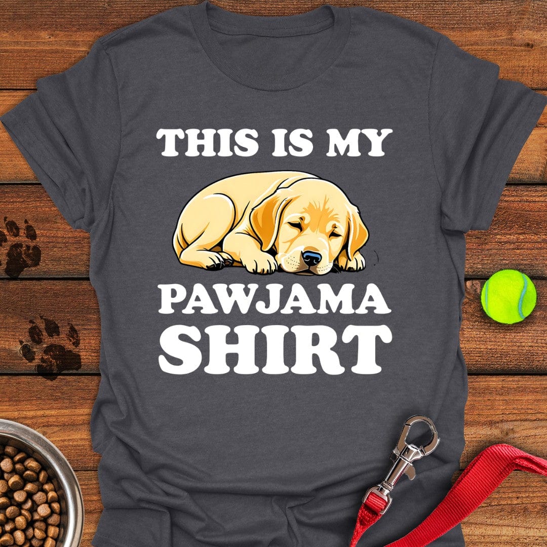Cute Pajama Yellow Labrador T-Shirt Dark Heather