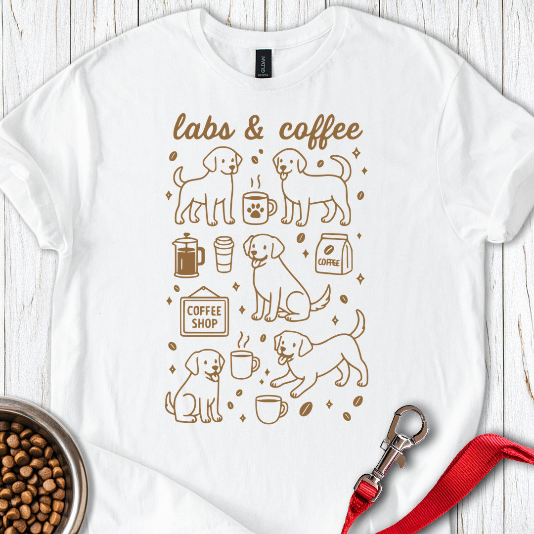 Labs & Coffee Doodle White